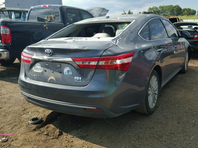 4T1BD1EB4EU030983 - 2014 TOYOTA AVALON HYB GRAY photo 4