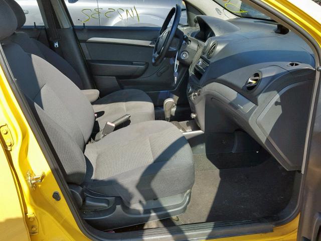 KL1TD56647B048651 - 2007 CHEVROLET AVEO BASE Sarı foto 5