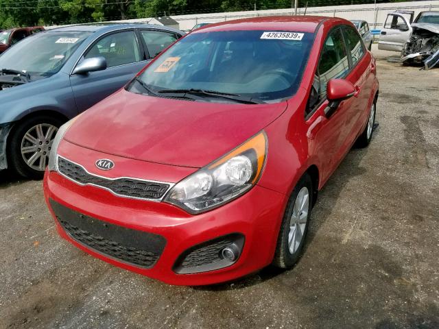 KNADN5A3XD6104830 - 2013 KIA RIO EX RED photo 2