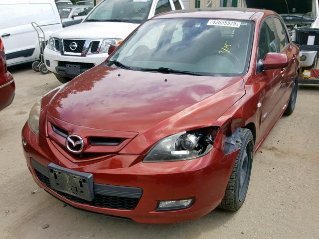 JM1BK343381124004 - 2008 MAZDA 3 HATCHBAC RED photo 2