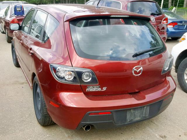 JM1BK343381124004 - 2008 MAZDA 3 HATCHBAC RED photo 3