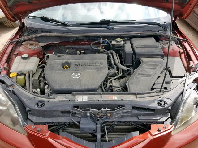 JM1BK343381124004 - 2008 MAZDA 3 HATCHBAC RED photo 7