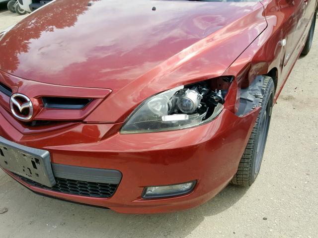 JM1BK343381124004 - 2008 MAZDA 3 HATCHBAC RED photo 9