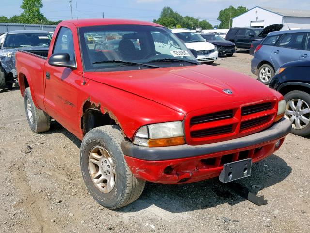 1B7GG26X41S351073 - 2001 DODGE DAKOTA RED photo 1