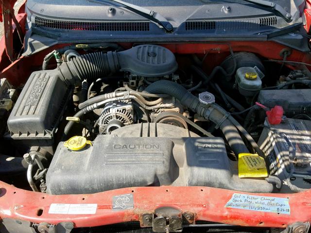 1B7GG26X41S351073 - 2001 DODGE DAKOTA RED photo 7