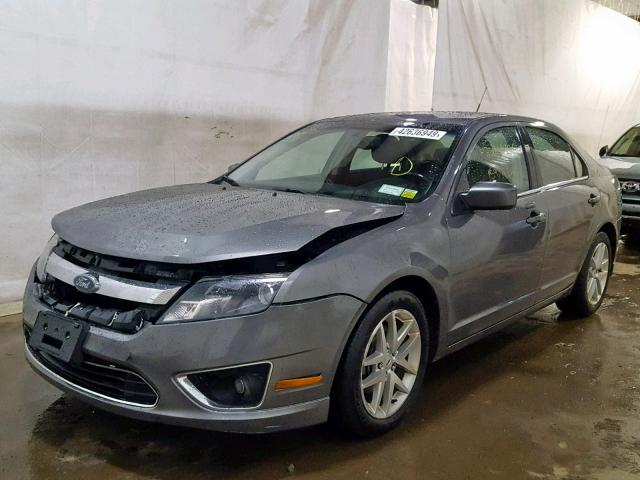 3FAHP0JA3AR286147 - 2010 FORD FUSION SEL GRAY photo 2