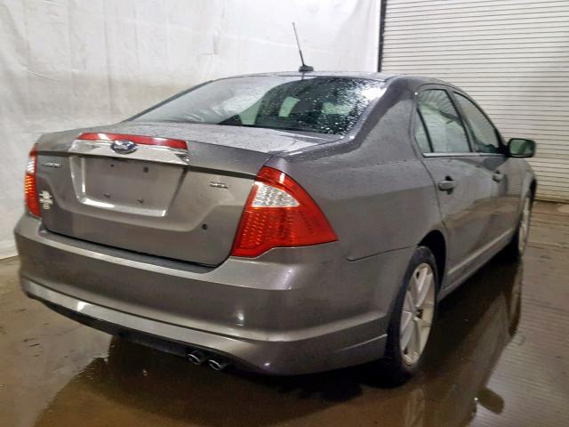 3FAHP0JA3AR286147 - 2010 FORD FUSION SEL GRAY photo 4