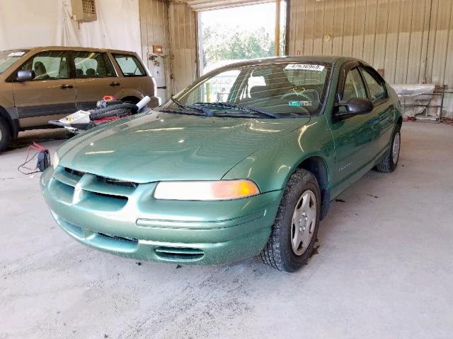 1B3EJ46XXWN194497 - 1998 DODGE STRATUS GREEN photo 2