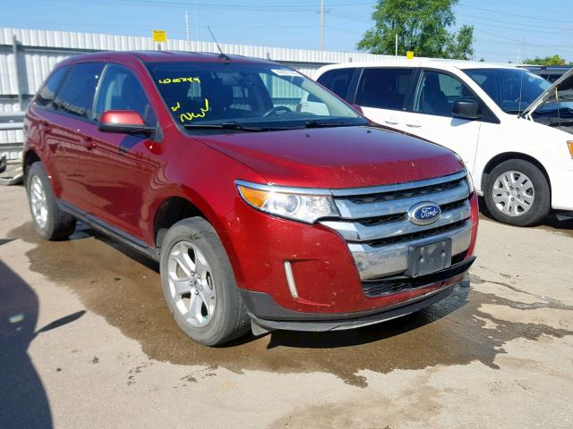 2FMDK3JC5DBB58209 - 2013 FORD EDGE SEL MAROON photo 1