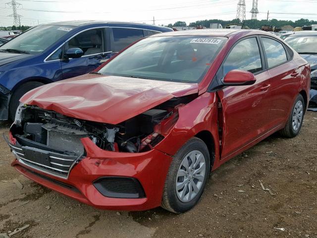 3KPC24A31KE076652 - 2019 HYUNDAI ACCENT SE RED photo 2