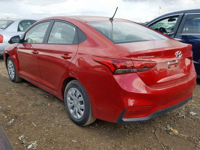 3KPC24A31KE076652 - 2019 HYUNDAI ACCENT SE RED photo 3