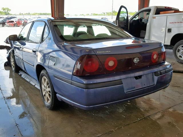 2G1WF52EXY9373507 - 2000 CHEVROLET IMPALA BLUE photo 3