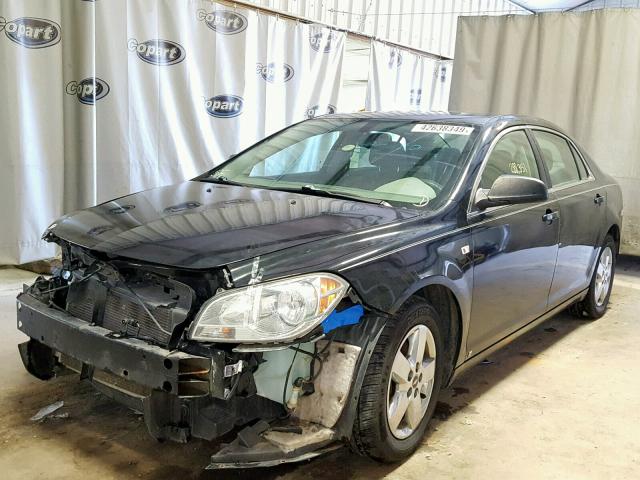 1G1ZG57B98F255514 - 2008 CHEVROLET MALIBU LS BLACK photo 2