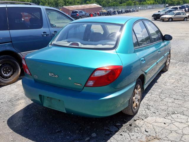 KNADC123516046005 - 2001 KIA RIO GREEN photo 4