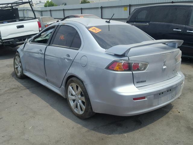 JA32U8FW1EU002118 - 2014 MITSUBISHI LANCER GT SILVER photo 3