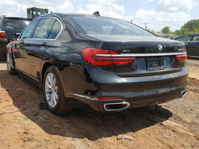 WBA7E4C54HGU99772 - 2017 BMW 740 XI BLACK photo 3