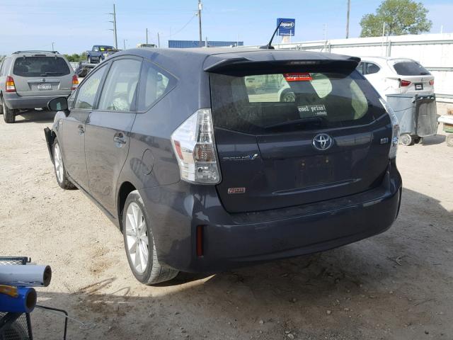 JTDZN3EU7C3122704 - 2012 TOYOTA PRIUS V GRAY photo 3