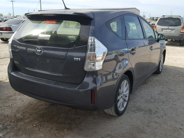 JTDZN3EU7C3122704 - 2012 TOYOTA PRIUS V GRAY photo 4