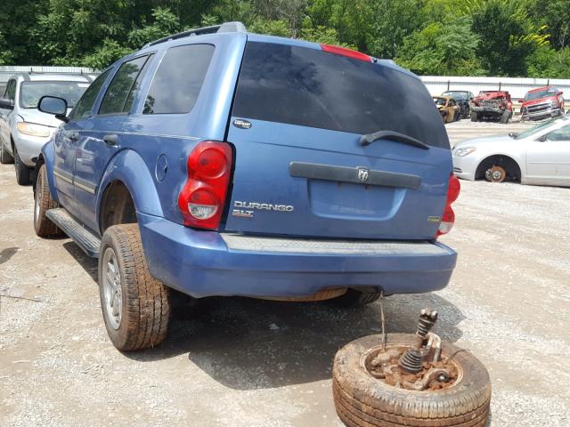 1D8HB48NX8F141012 - 2008 DODGE DURANGO SL BLUE photo 3