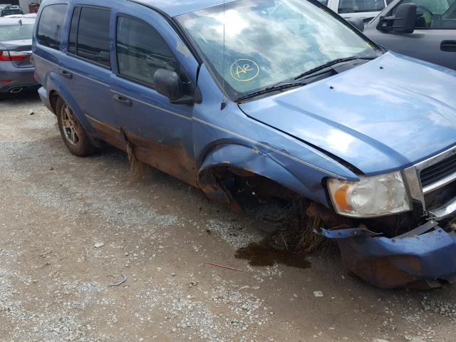 1D8HB48NX8F141012 - 2008 DODGE DURANGO SL BLUE photo 9