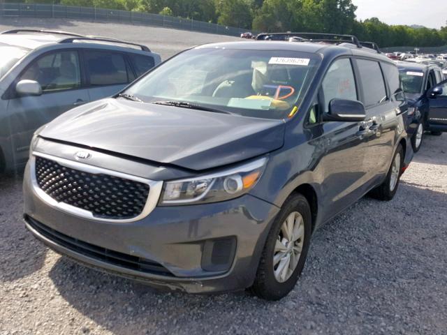 KNDMB5C18G6127387 - 2016 KIA SEDONA LX BLUE photo 2