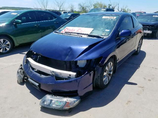 2HGFG1B80AH532054 - 2010 HONDA CIVIC EX BLUE photo 2