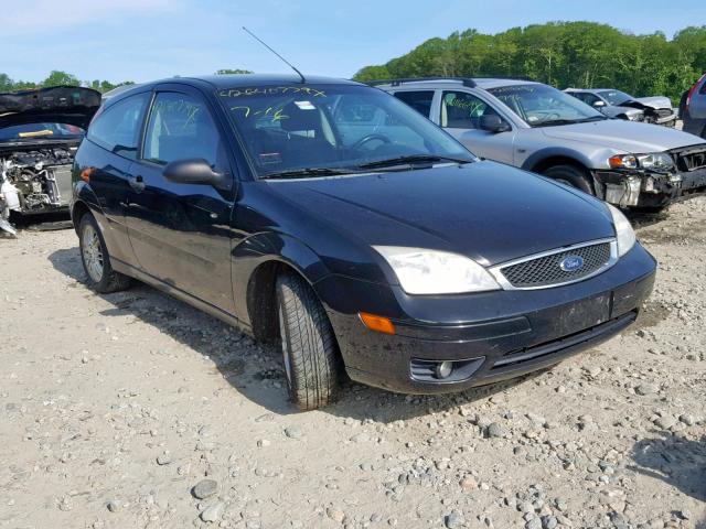 1FAHP31NX7W282722 - 2007 FORD FOCUS ZX3 BLACK photo 1