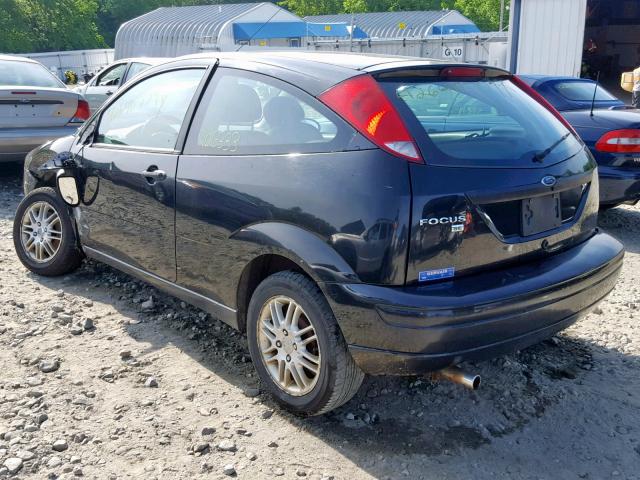 1FAHP31NX7W282722 - 2007 FORD FOCUS ZX3 BLACK photo 3