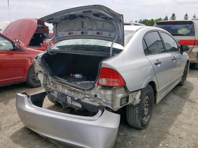 2HGFA16326H028788 - 2006 HONDA CIVIC DX V SILVER photo 4