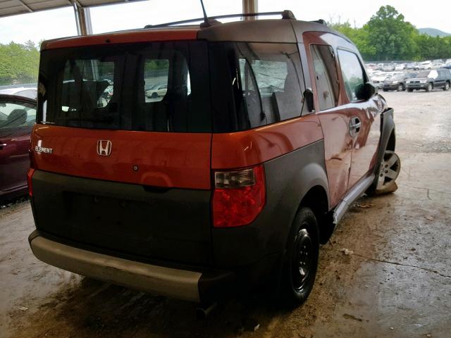 5J6YH28605L017574 - 2005 HONDA ELEMENT EX ORANGE photo 4