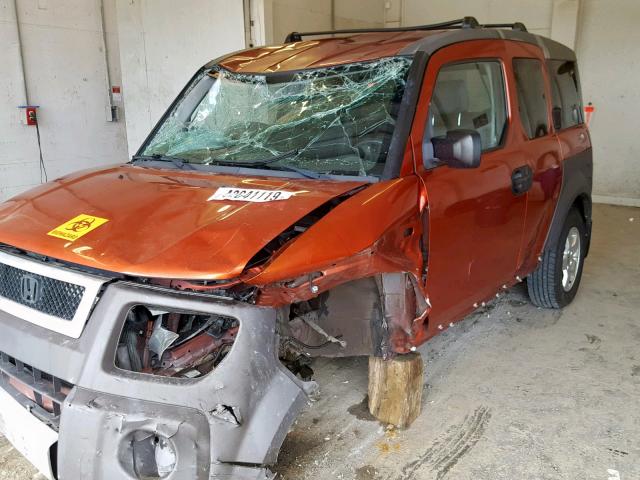 5J6YH28605L017574 - 2005 HONDA ELEMENT EX ORANGE photo 9