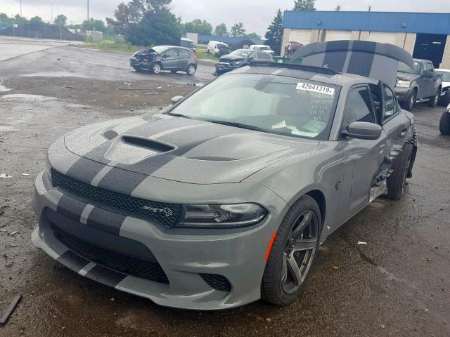 2C3CDXL94JH335137 - 2018 DODGE CHARGER SR GRAY photo 2