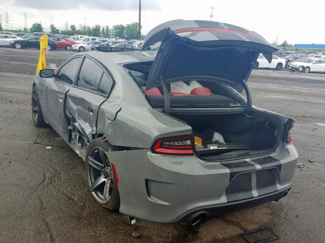 2C3CDXL94JH335137 - 2018 DODGE CHARGER SR GRAY photo 3