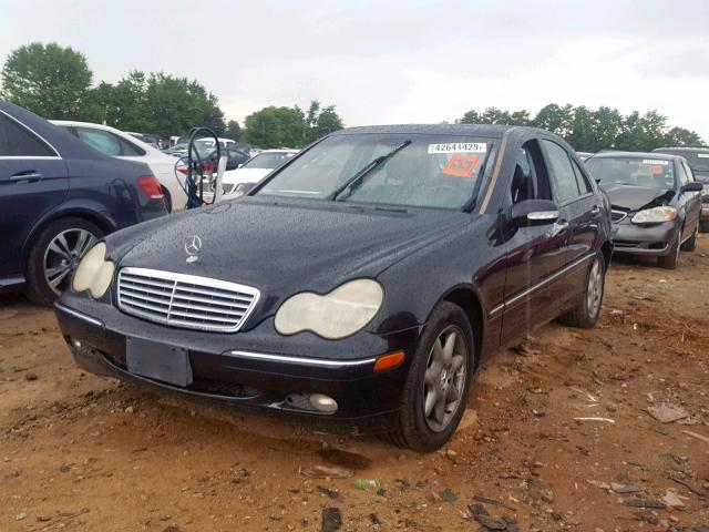 WDBRF61J84A552666 - 2004 MERCEDES-BENZ C 240 BLACK photo 2