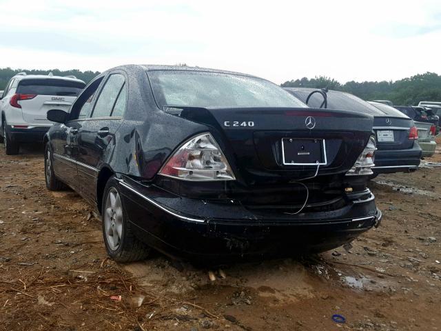 WDBRF61J84A552666 - 2004 MERCEDES-BENZ C 240 BLACK photo 3