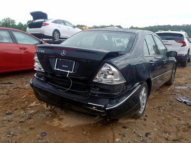 WDBRF61J84A552666 - 2004 MERCEDES-BENZ C 240 BLACK photo 4