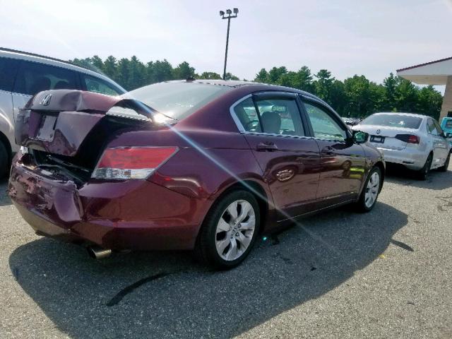 1HGCP26868A094863 - 2008 HONDA ACCORD EXL RED photo 4