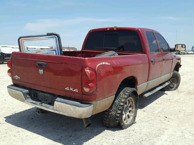 3D7KS28A68G163518 - 2008 DODGE RAM 2500 S მუქწითელი ფოტო 4