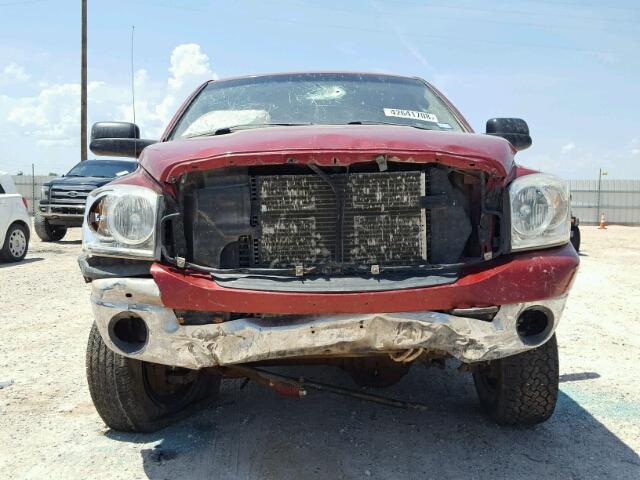 3D7KS28A68G163518 - 2008 DODGE RAM 2500 S მუქწითელი ფოტო 9