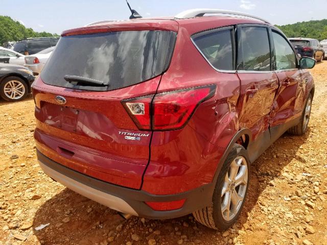 1FMCU9J94KUB11936 - 2019 FORD ESCAPE TIT RED photo 4