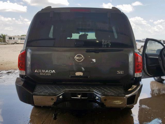 5N1AA08A15N740287 - 2005 NISSAN ARMADA SE CHARCOAL photo 9