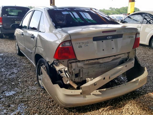 1FAHP34N36W210058 - 2006 FORD FOCUS ZX4 TAN photo 3