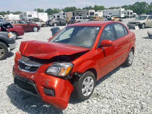 KNADH4A32A6687892 - 2010 KIA RIO LX ORANGE photo 2