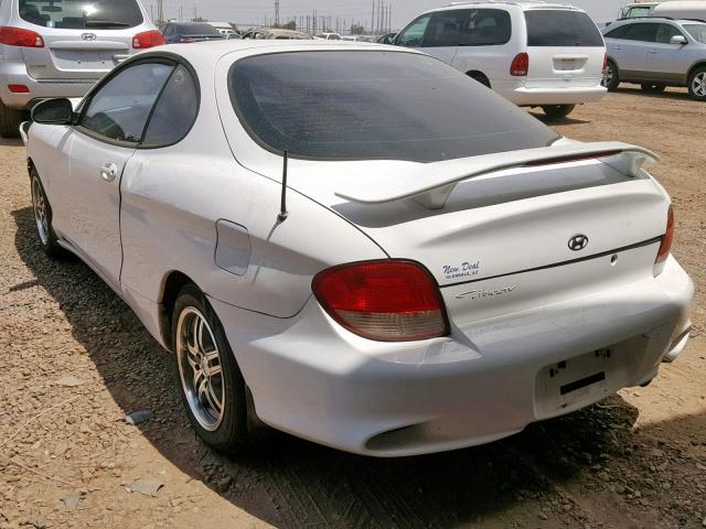 KMHJG25F61U240037 - 2001 HYUNDAI TIBURON WHITE photo 3