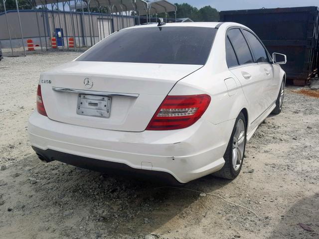 WDDGF4HB8DA779907 - 2013 MERCEDES-BENZ C 250 WHITE photo 4