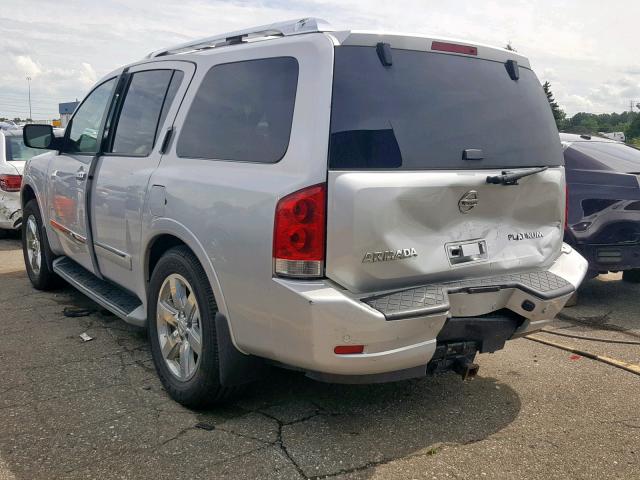 5N1AA0NE8EN605802 - 2014 NISSAN ARMADA PLA GRAY photo 3