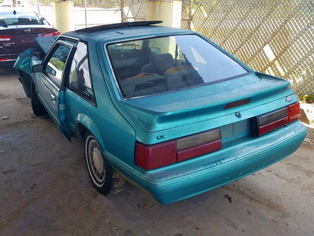 1FACP41M0PF121349 - 1993 FORD MUSTANG LX GREEN photo 3