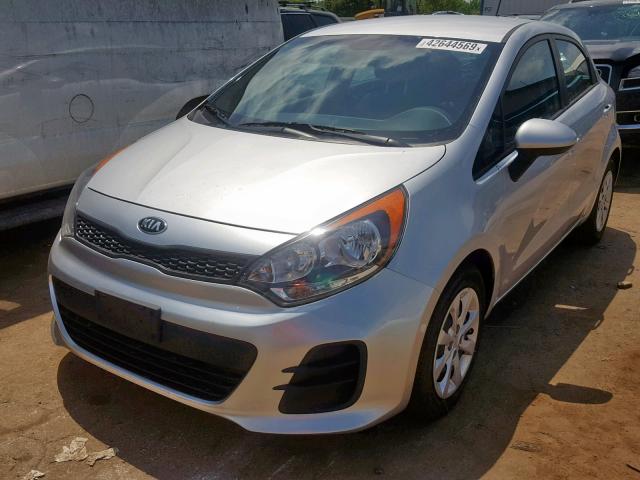 KNADM5A35G6676511 - 2016 KIA RIO LX SILVER photo 2