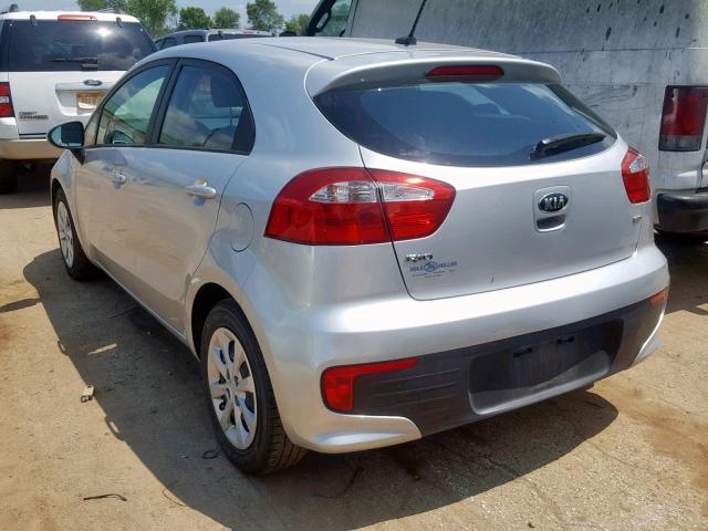 KNADM5A35G6676511 - 2016 KIA RIO LX SILVER photo 3