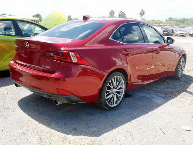 JTHBF1D20E5027927 - 2014 LEXUS IS 250 BURGUNDY photo 4